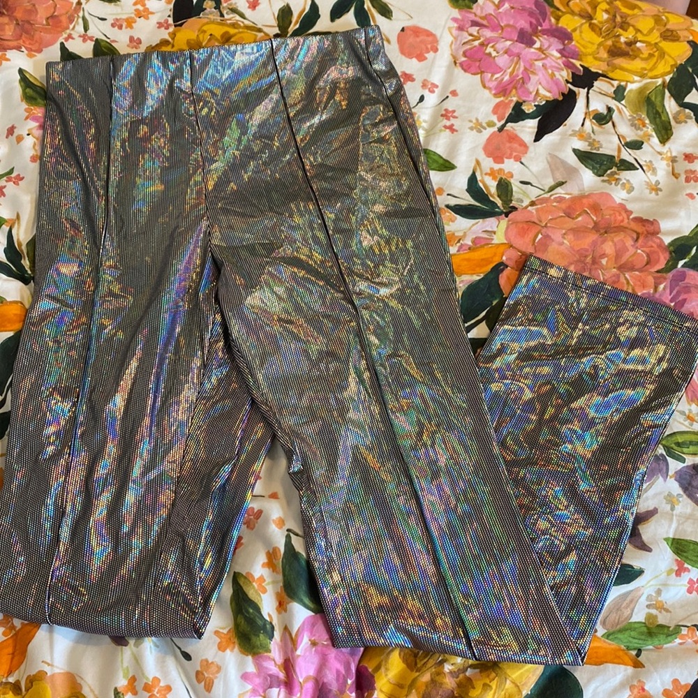 Monki holographic pants
